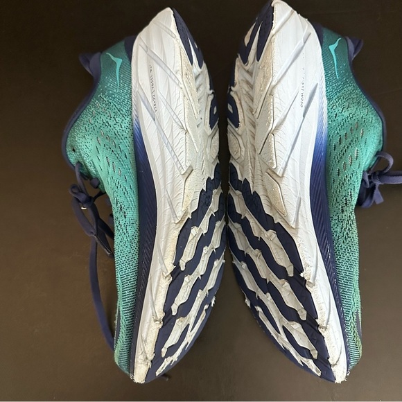 Hoka One One Clifton 8 Men Size 9D Blue Turquoise Athletic Running Shoes Sneaker - Picture 11 of 13